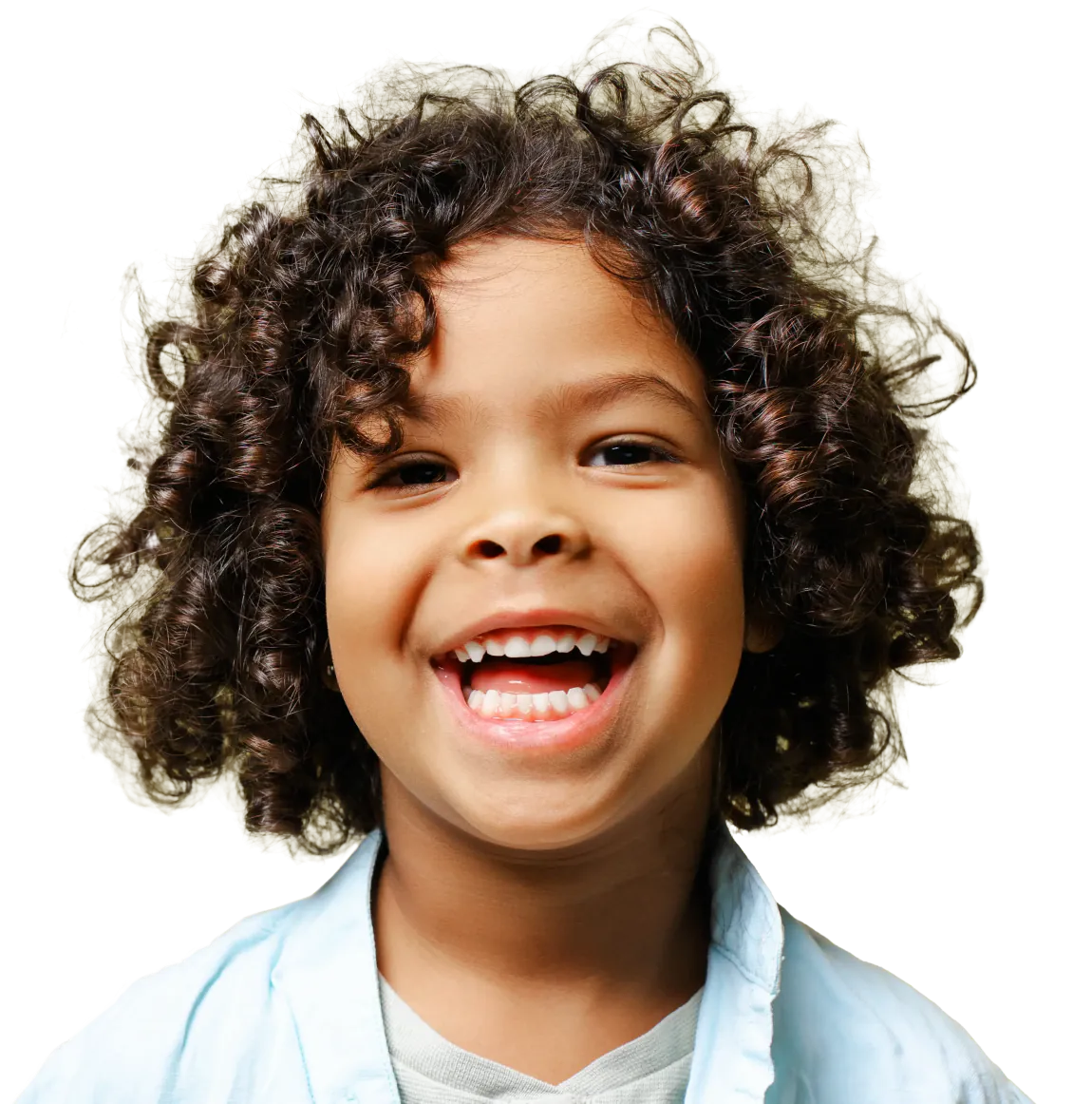 Smiling boy after braces from an orthodontist